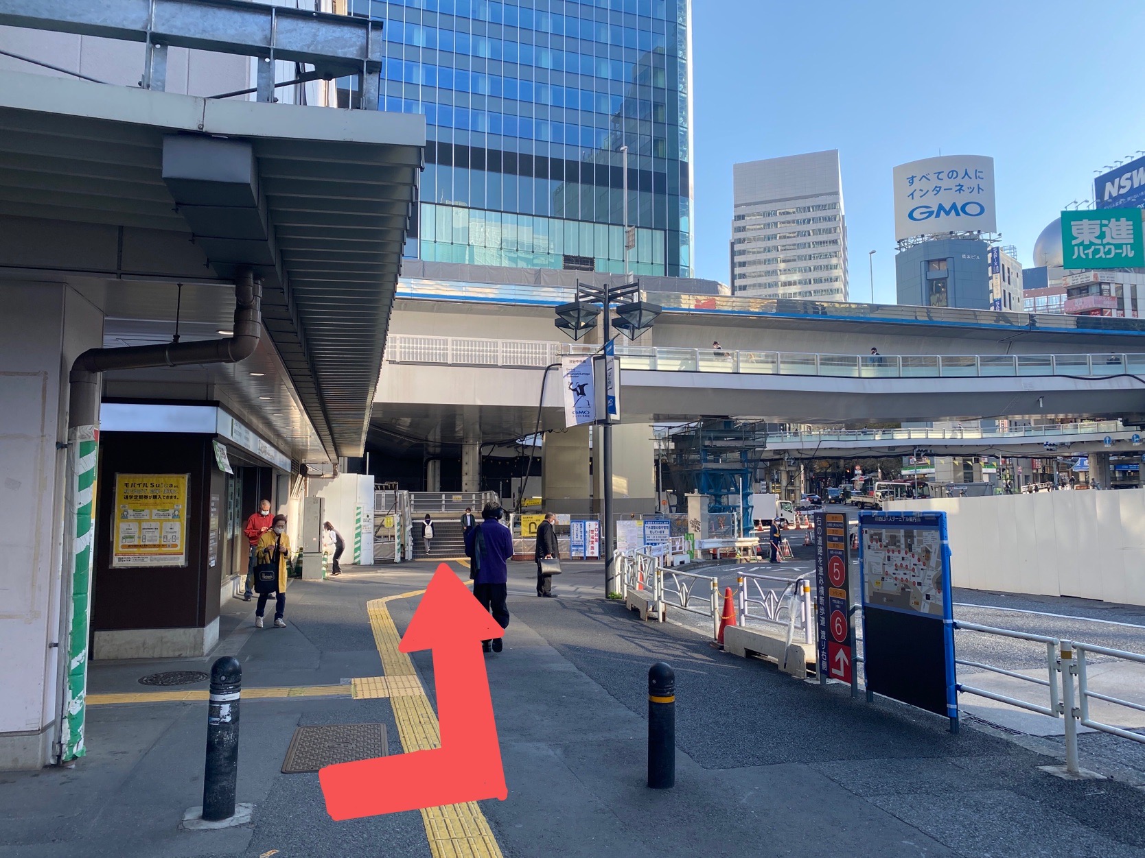 山手線渋谷駅西口からのノルエットまでの行き方